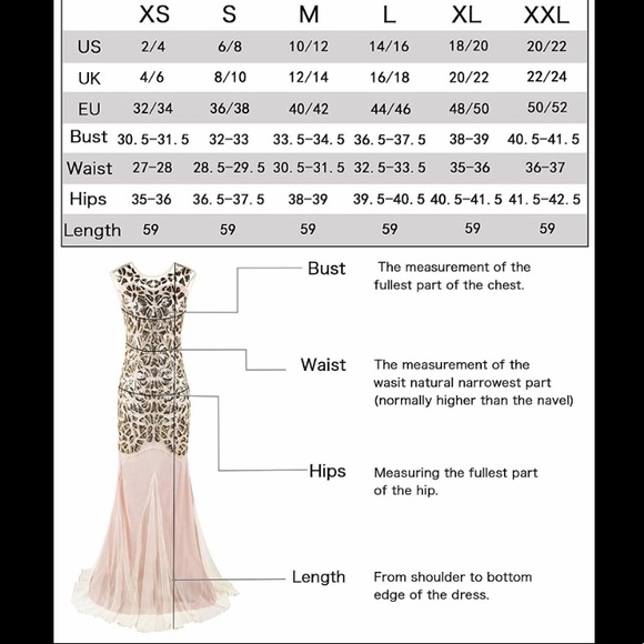 Vintage Sequin Mermaid Prom Gown Dress 1920 Gatsby - Picture 6 of 8